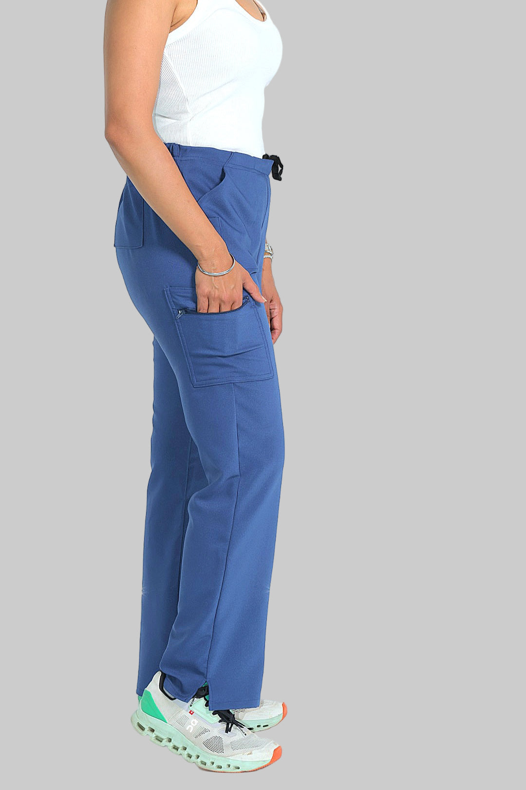 Breathable performance fabric scrub pants made in USA