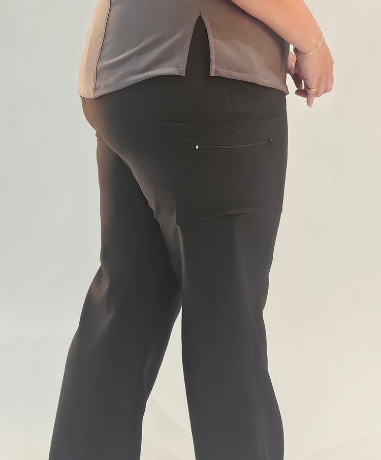 Women's Black CURVY Scrub Pants w/ Multi Pocket