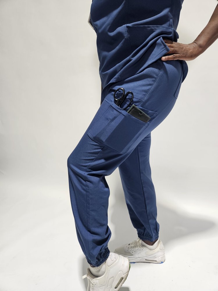 Women's Blue Jogger w/ Multi Pocket